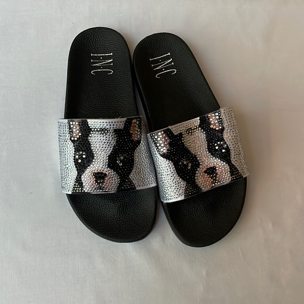 INC Sequined Frenchie Slides